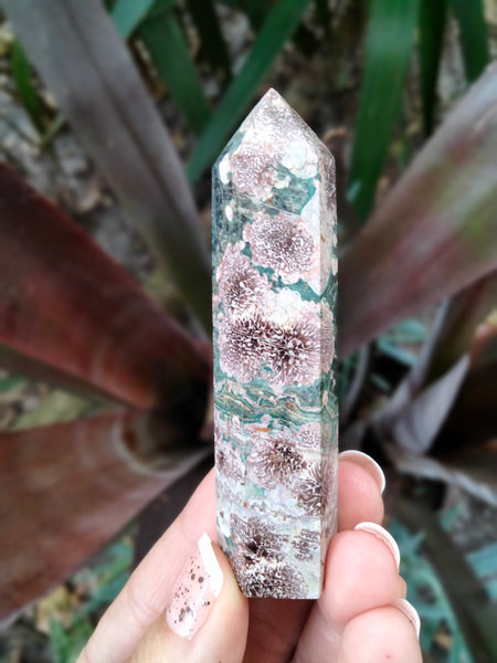 Rainforest Jasper with Dendritic Flowers