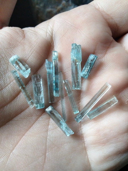 Aquamarine Raw Crystal Shards