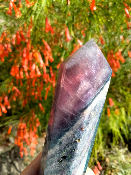 Silk Fluorite Point