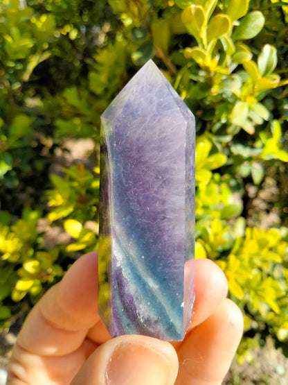 Silk Fluorite Point