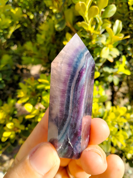 Silk Fluorite Point