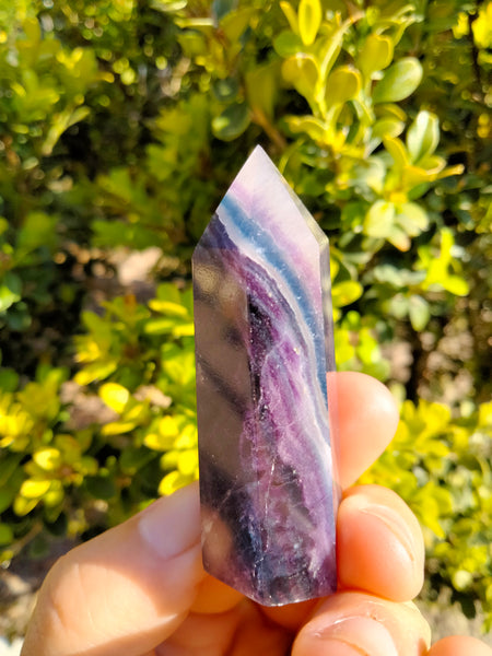 Silk Fluorite Point