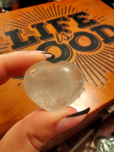 Clear Quartz Crystal heart