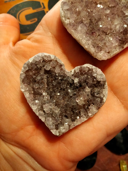 Grey Amethyst Specimen Heart