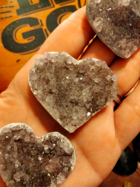 Grey Amethyst Specimen Heart