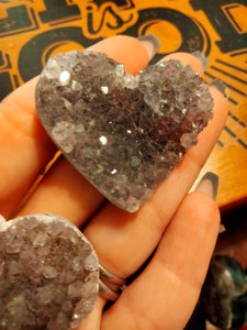 Grey Amethyst Specimen Heart