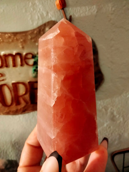 Rose Calcite Tower