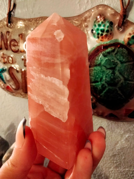 Rose Calcite Tower