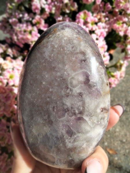 Amethyst Freeform with caves and Smokey Quartz druzy