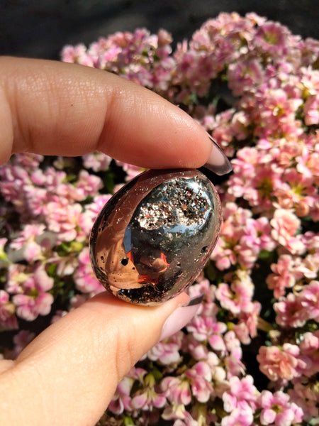 Pyrite Cave Druzy Egg