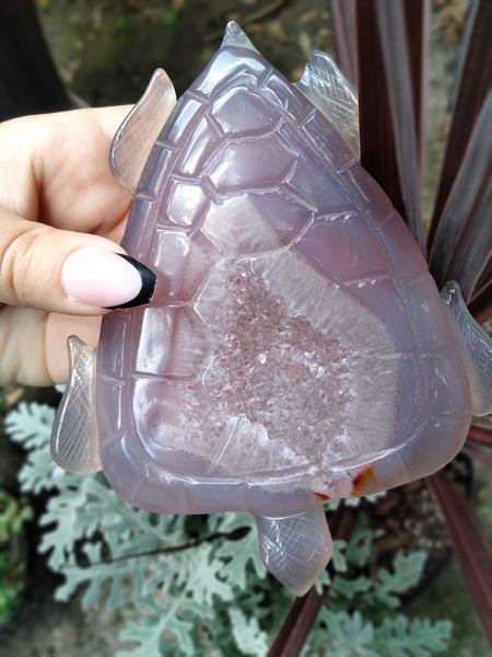 Purple Rare Agate Sea Turtle Large carving