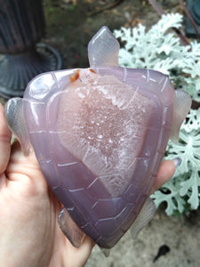 Purple Rare Agate Sea Turtle Large carving