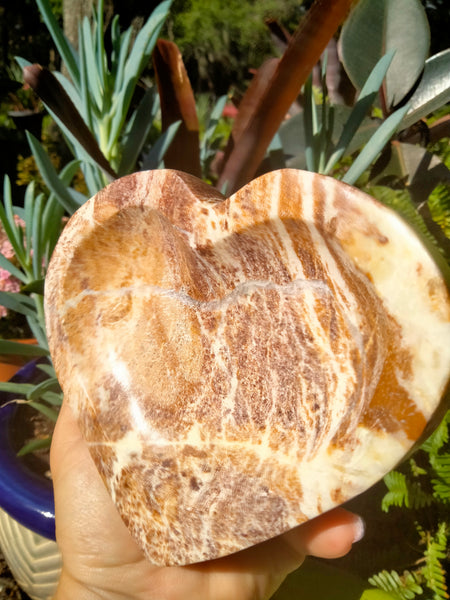 Chocolate Calcite Crystal Bowl