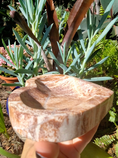 Chocolate Calcite Crystal Bowl