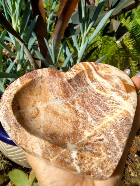 Chocolate Calcite Crystal Bowl