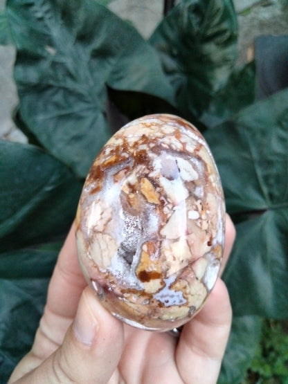 Ibis Jasper PalmStone with cave Druzy