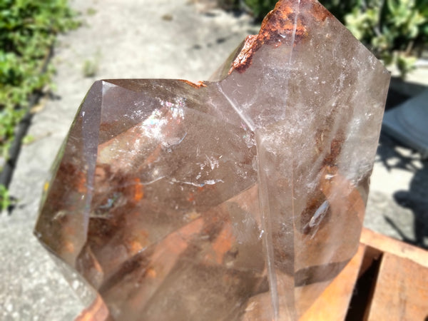 Huge Garden QUARTZ Double Tower unbelievably clear with rainbows and phantoms Vortex