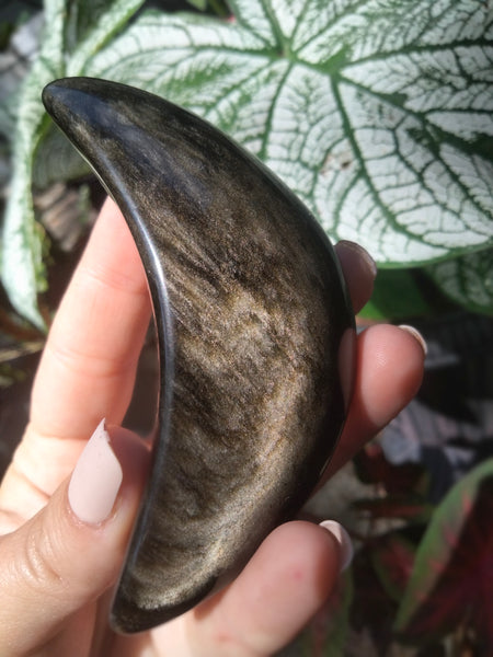 Golden Sheen Obsidian Moon