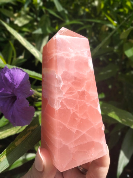 Rose Calcite Tower