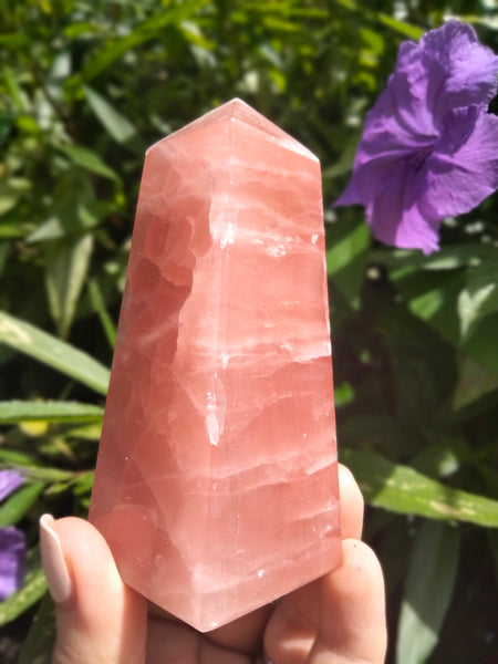 Rose Calcite Tower