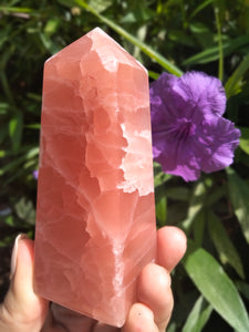 Rose Calcite Tower