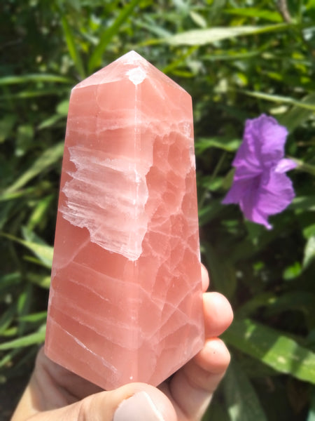 Rose Calcite Tower