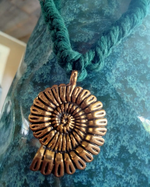 Mermaid Hemp Necklace with Shell pendant by Peacemade