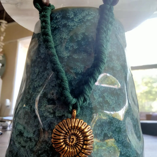 Mermaid Hemp Necklace with Shell pendant by Peacemade