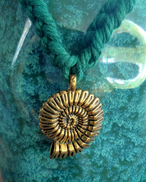 Mermaid Hemp Necklace with Shell pendant by Peacemade