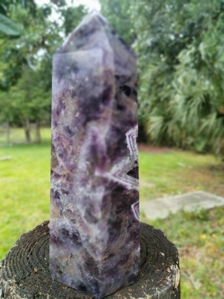 Amethyst Tower Chevron Druzy