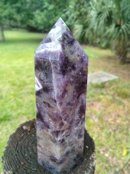 Amethyst Tower Chevron Druzy