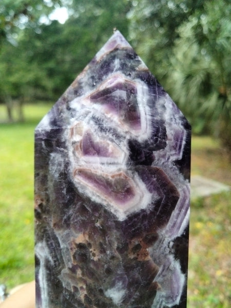 Amethyst Tower Chevron Druzy