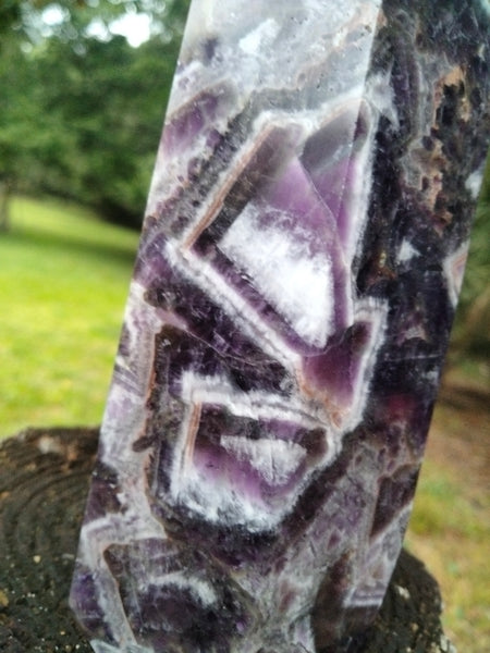 Amethyst Tower Chevron Druzy