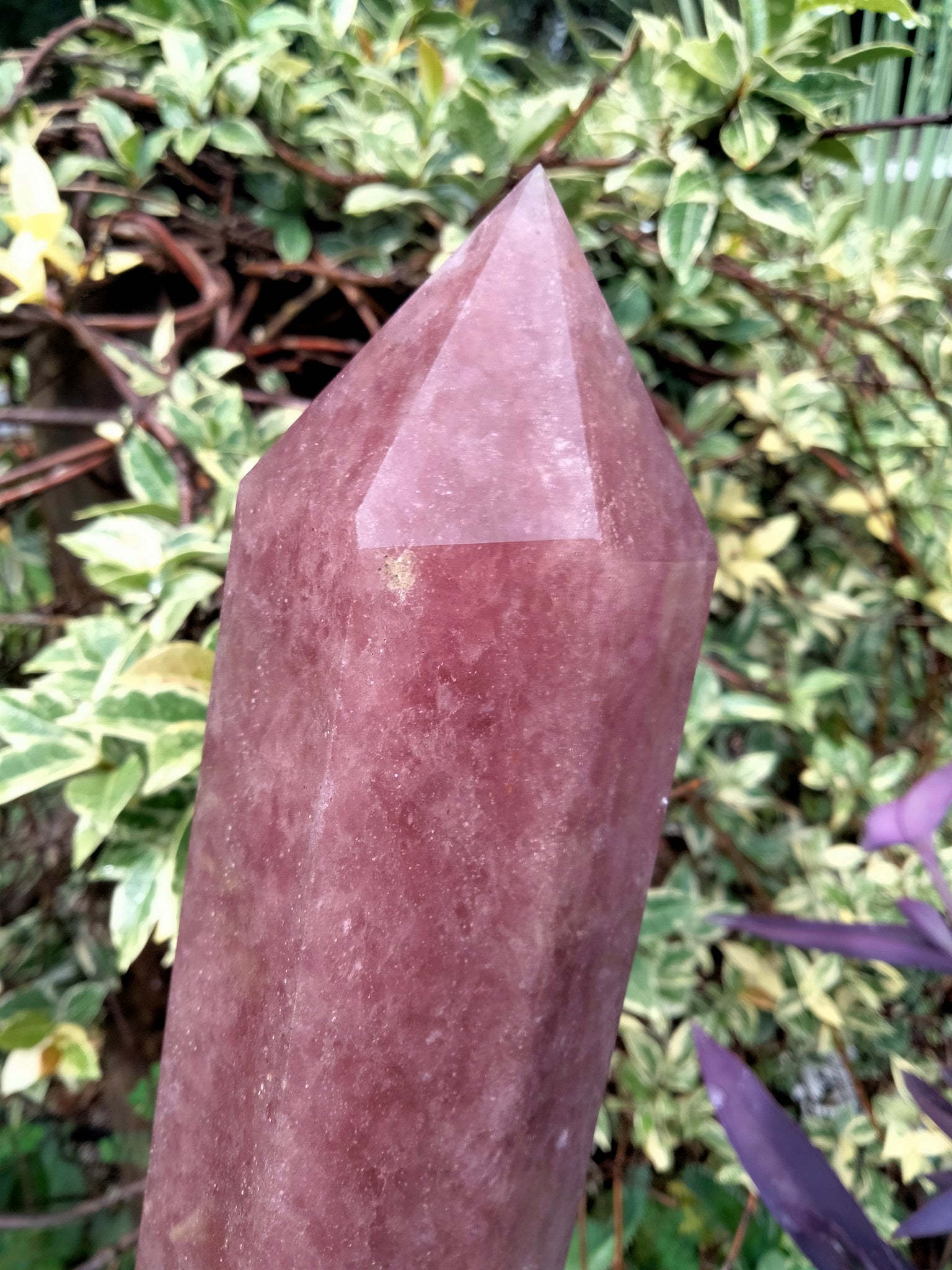 Strawberry Quartz Crystal Tower