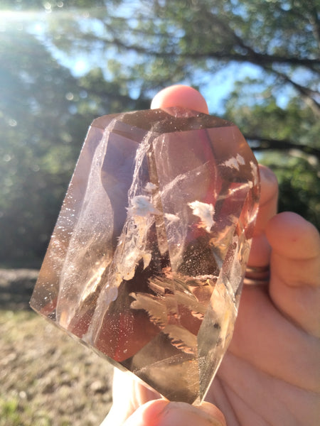 Smokey Quartz phantoms, rainbows, Freeform