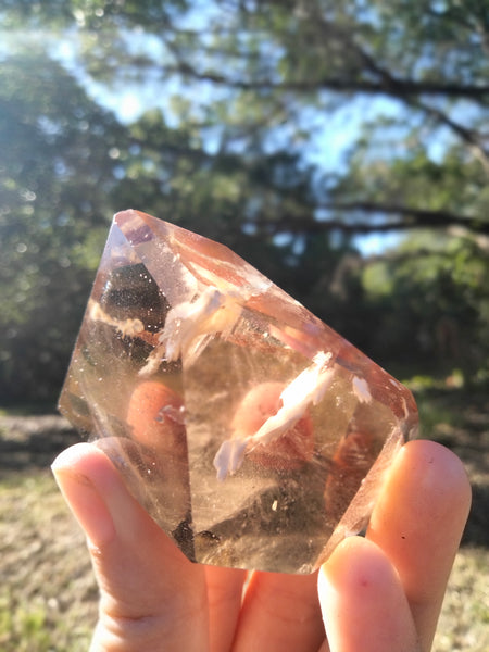 Smokey Quartz phantoms, rainbows, Freeform