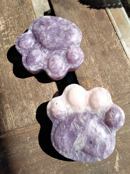 Lepidolite Bulldog Crystal Paw