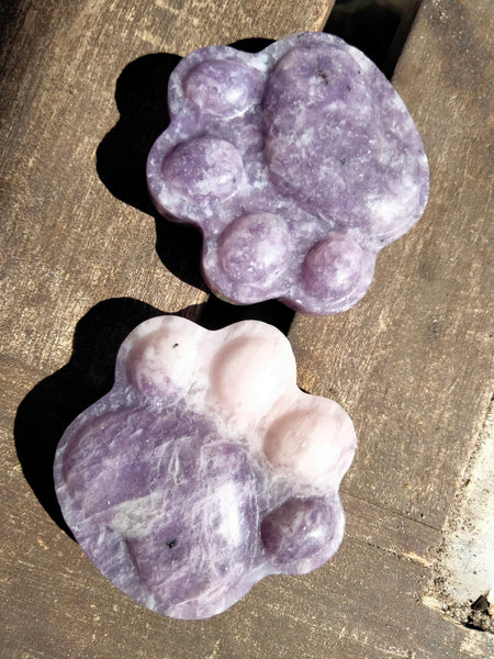 Lepidolite Bulldog Crystal Paw