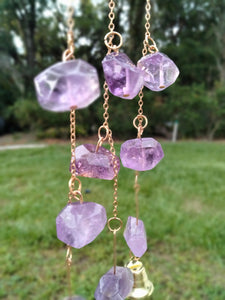 Sun & Flower Amethyst Crystal Charms with Belles for office rainbows