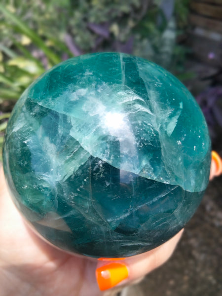 Blue Fluorite Sphere