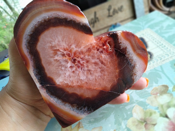 Carnelian Jasper heart