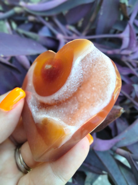 Carnelian Jasper heart