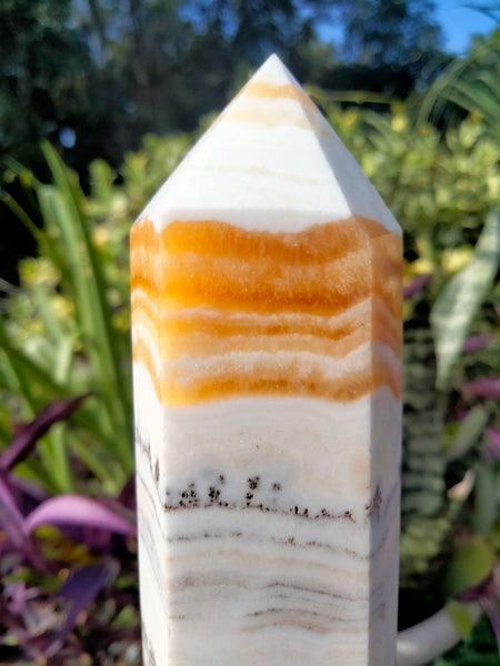 Dendritic Orange Calcite Tower