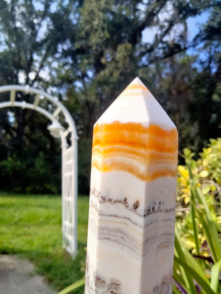 Dendritic Orange Calcite Tower