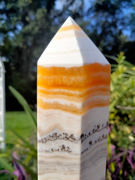 Dendritic Orange Calcite Tower