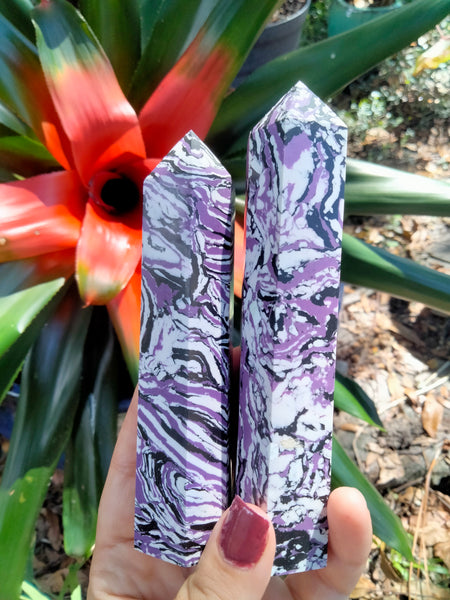 Zebra jasper purple queen tower