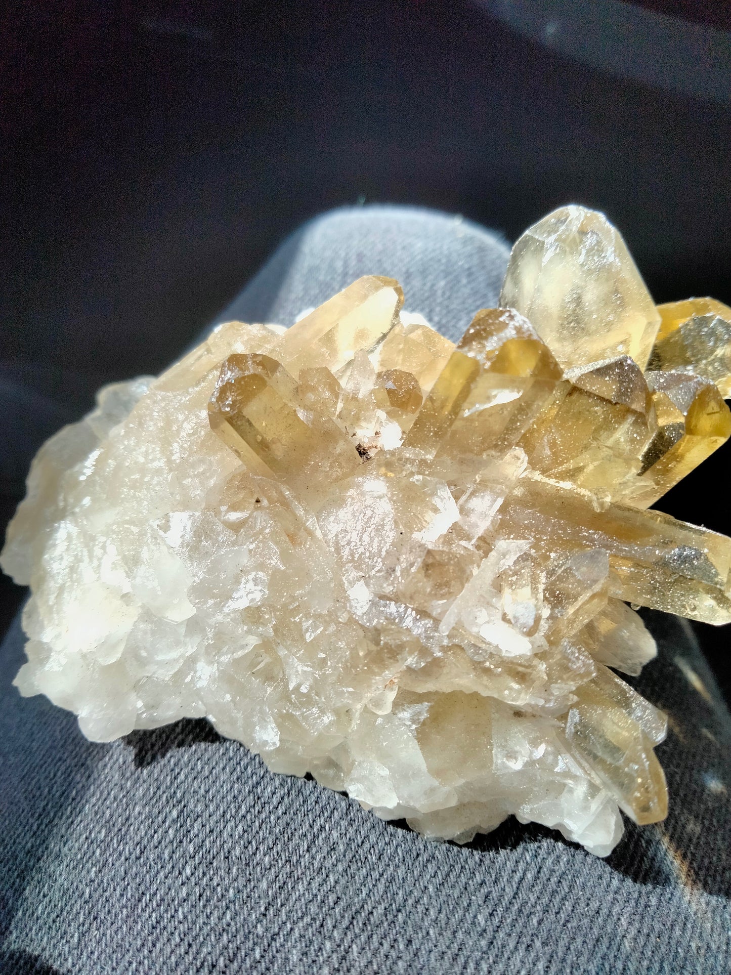 Smokey Citrine Raw Cluster with azeztulite infusion