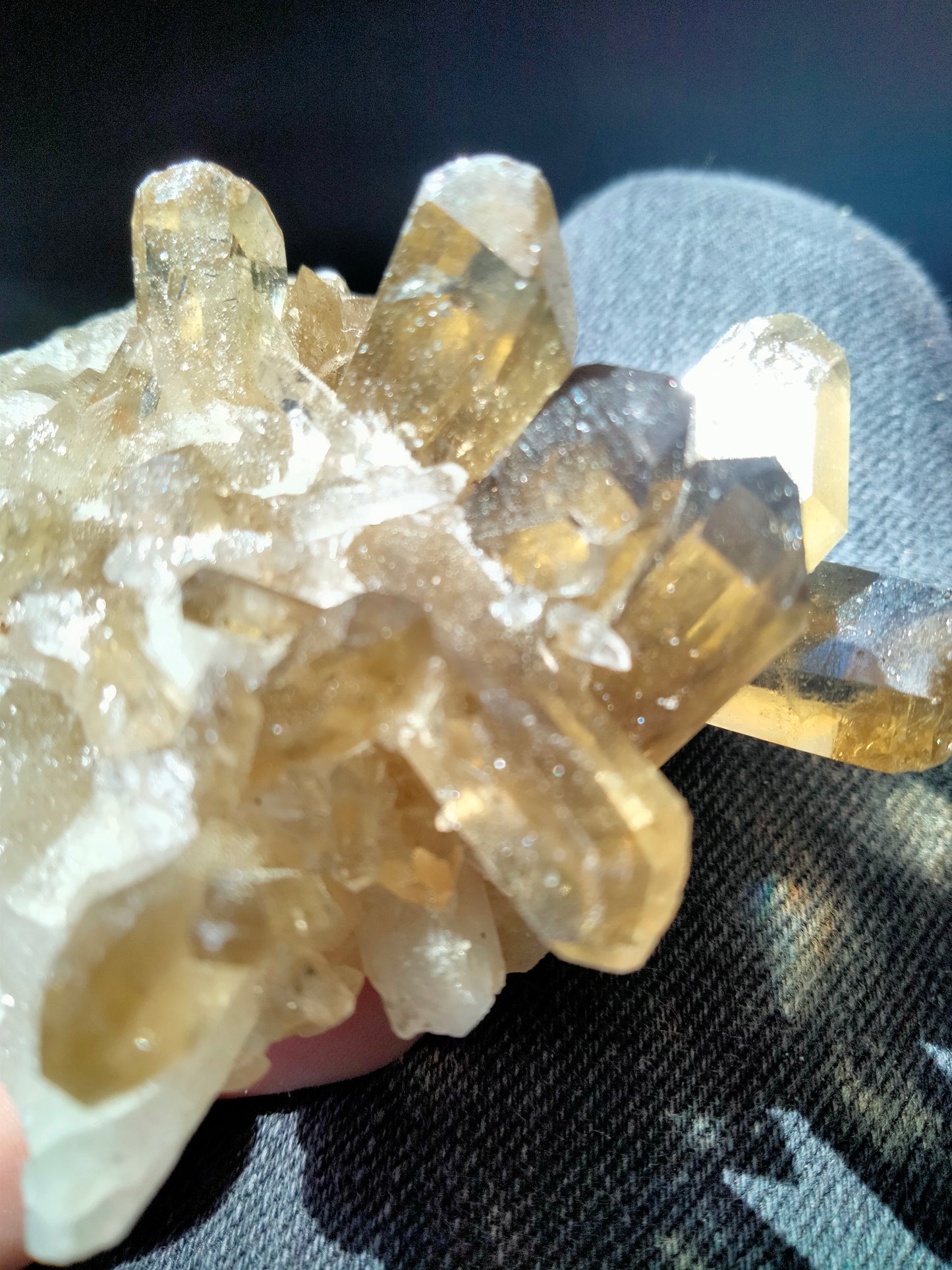 Smokey Citrine Raw Cluster with azeztulite infusion