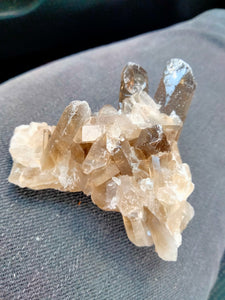 Smokey Citrine  Raw Cluster with azeztulite infusion