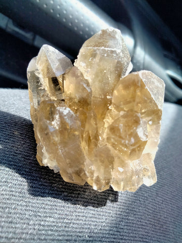 Smokey Citrine Raw Cluster with azeztulite infusion